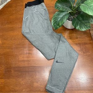 Nike Pro Heather Grey Fleece Lined Leggings